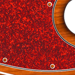 Funky Red 4-ply Punch Pickguard