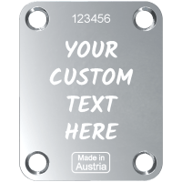 Chrome Neck Plate Custom Engraved